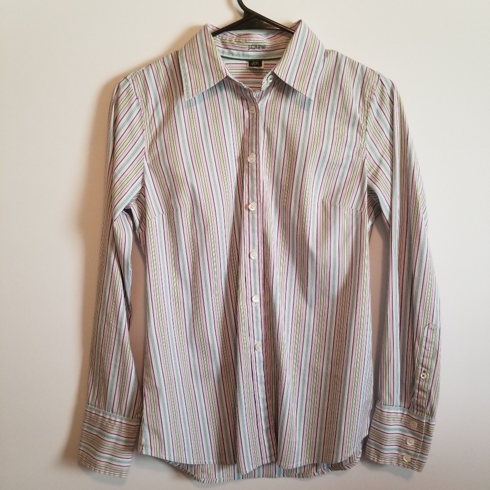 J Crew woman button down shirt